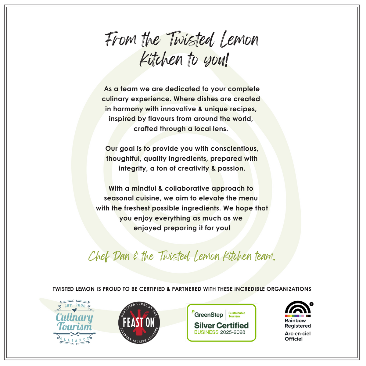 Lemon Menu Dinner Menu | Twisted Lemon Restaurant – Twisted Lemon - Restaurant ...
