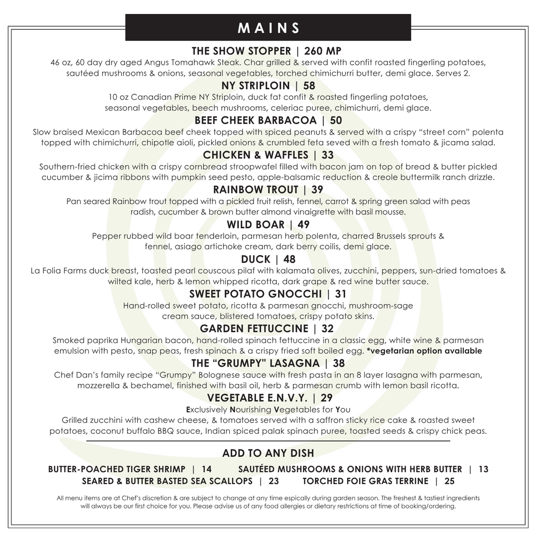 Dinner Menu | Twisted Lemon Restaurant – Twisted Lemon - Restaurant ...